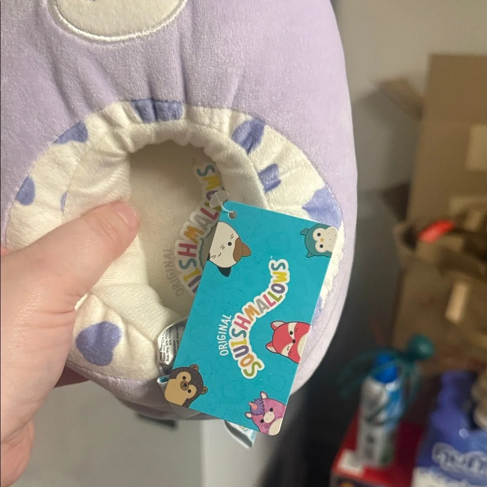 Squishmallows Lavender Cow Slippers